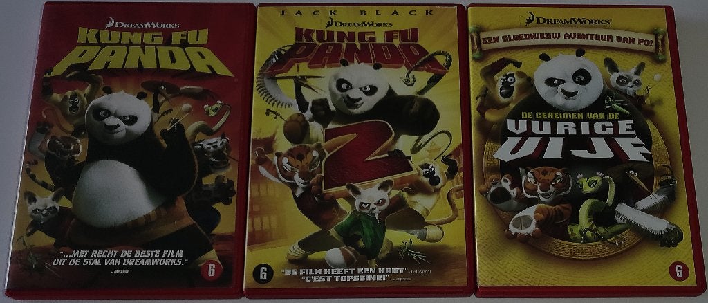 Dvd *** KUNG FU PANDA *** 3 stuks, Animatie, Amerikaans, Nederlands, Ophalen of Verzenden