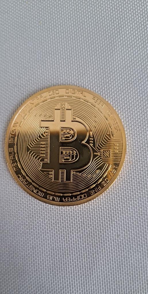 Mooie Bitcoin munt NEP met hoesje., Ophalen of Verzenden, Noord-Amerika