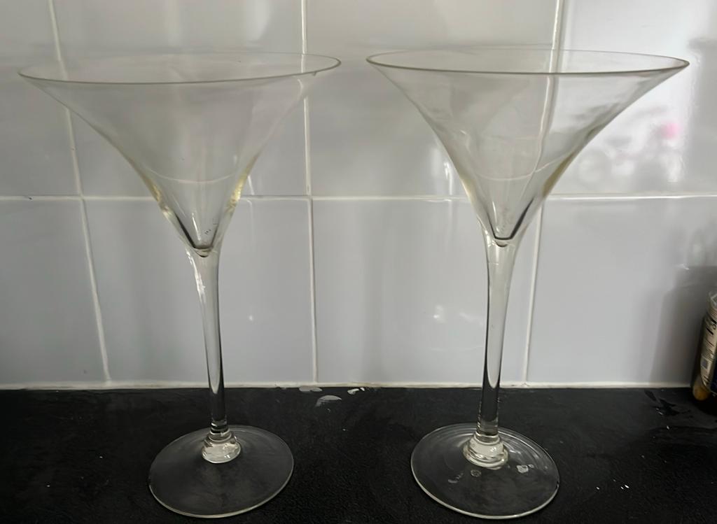 Twee vazen 40 cm gratis, Huis en Inrichting, Woonaccessoires | Vazen, Ophalen, Gebruikt, Overige kleuren, Glas