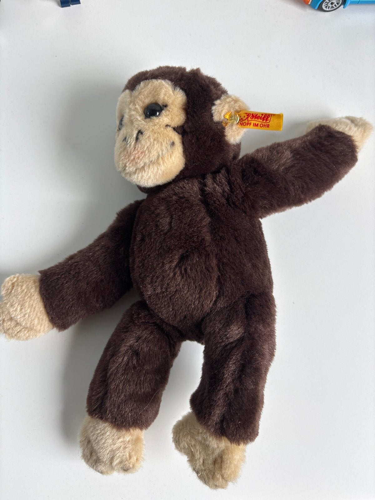 Steiff Aapje - 25cm Bruin Knuffel, Overige merken, Ophalen of Verzenden, Middelgroot (20 tot 80 cm), Bruin