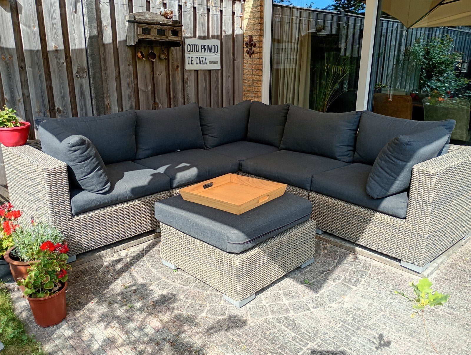 lounchset, Ophalen, 5 zitplaatsen, Kunststof, Gebruikt