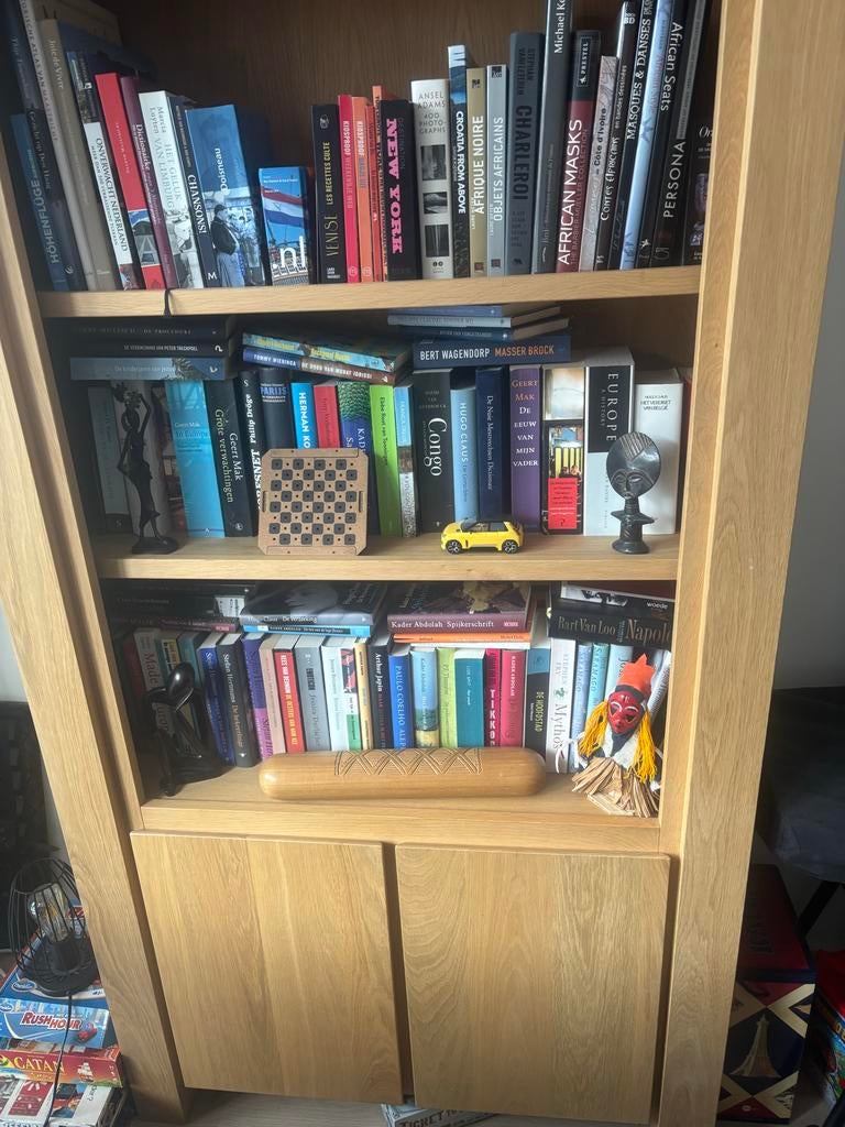 Boeken kast Goossens, Ophalen, 100 tot 150 cm, 200 cm of meer, Eikenhout