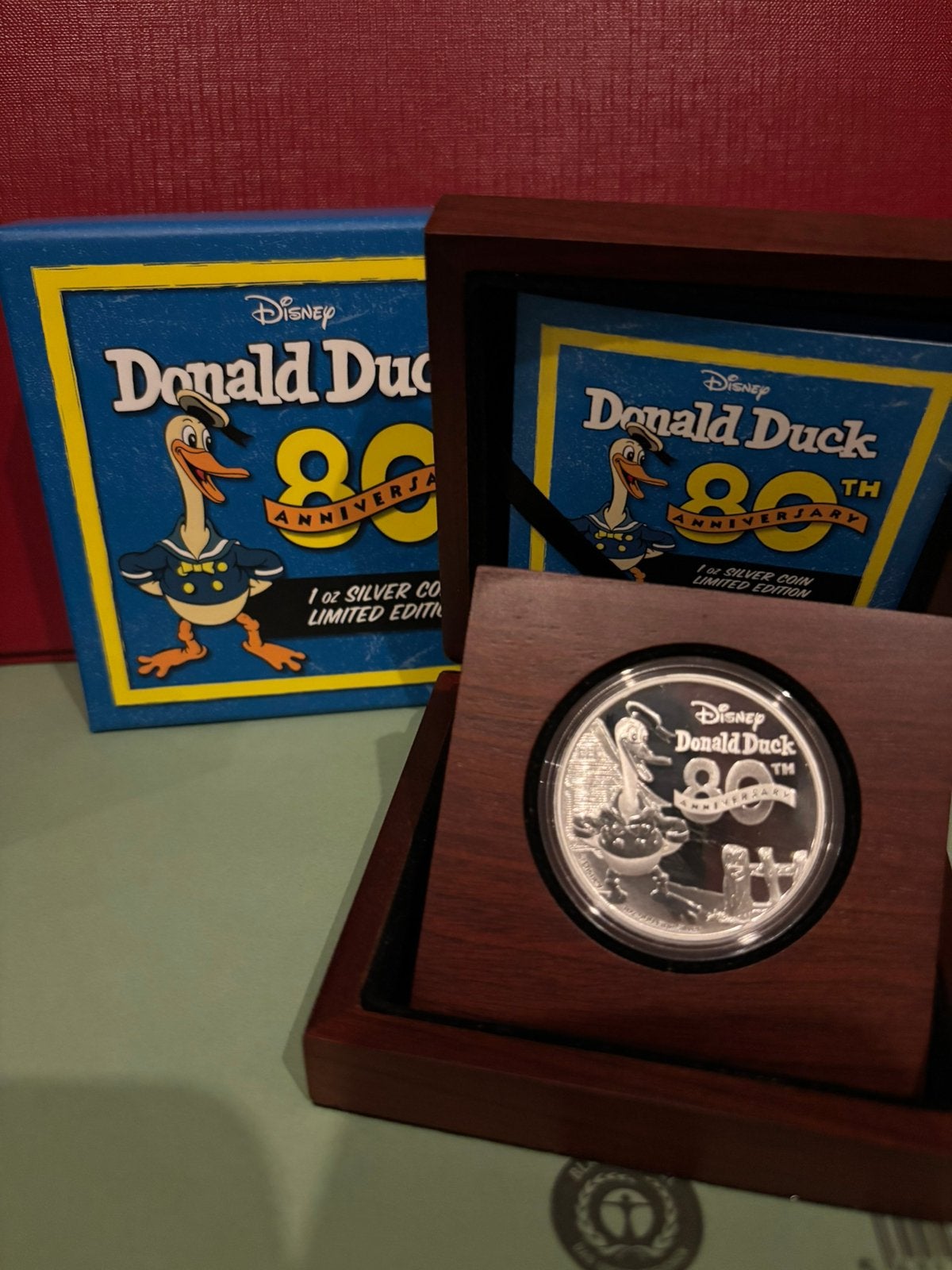 Donald Duck 1oz proof silver box 2014 Niue, Ophalen, Zuidoost-Azië