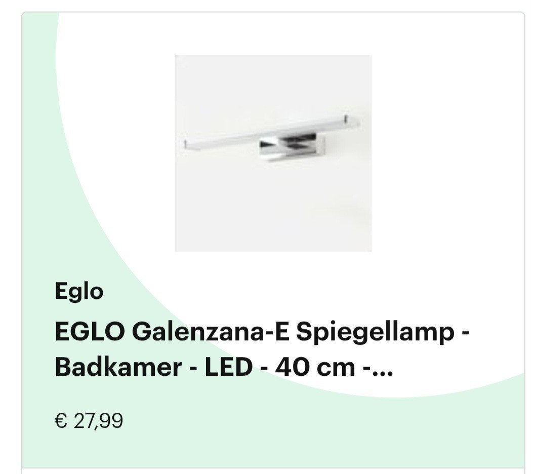 EGLO Galenzana-E LED Spiegellamp - Badkamer, Ophalen, Nieuw