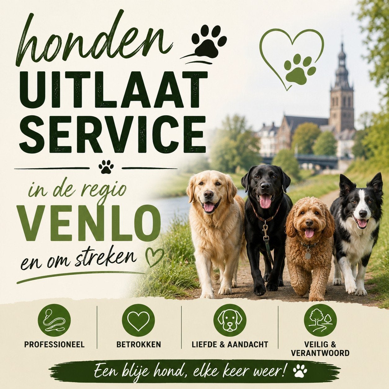 Honden uitlaat service, Ophalen of Verzenden