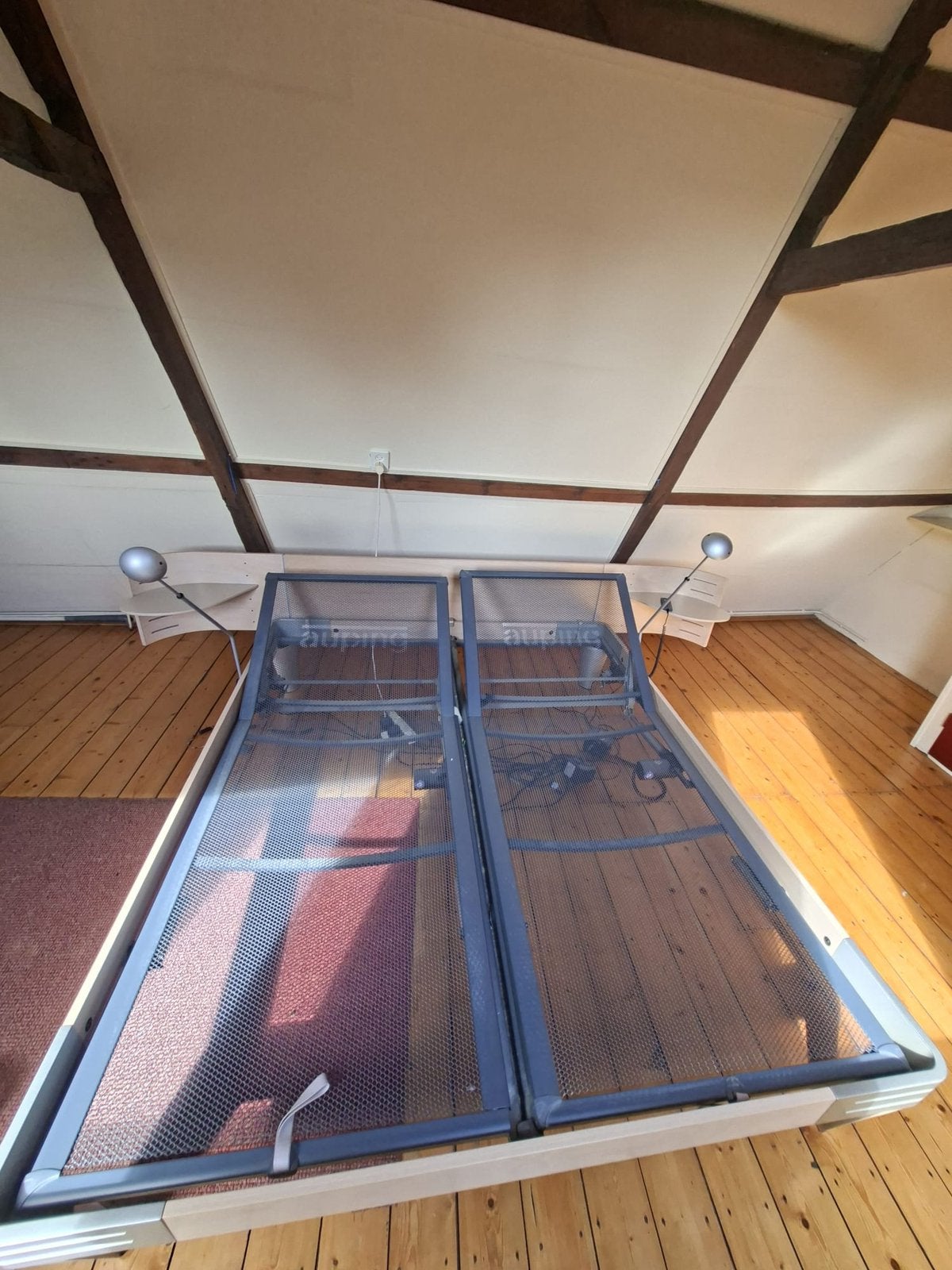 2 elektrisch verstelbare Auping bedbodems 90x210cm, Ophalen, Gebruikt, 90 cm, Eenpersoons
