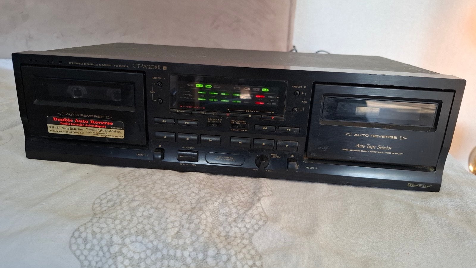 Pioneer CT-W208R Dubbel Cassettedeck met Auto-Reverse, Ophalen of Verzenden, Dubbel, Auto-reverse