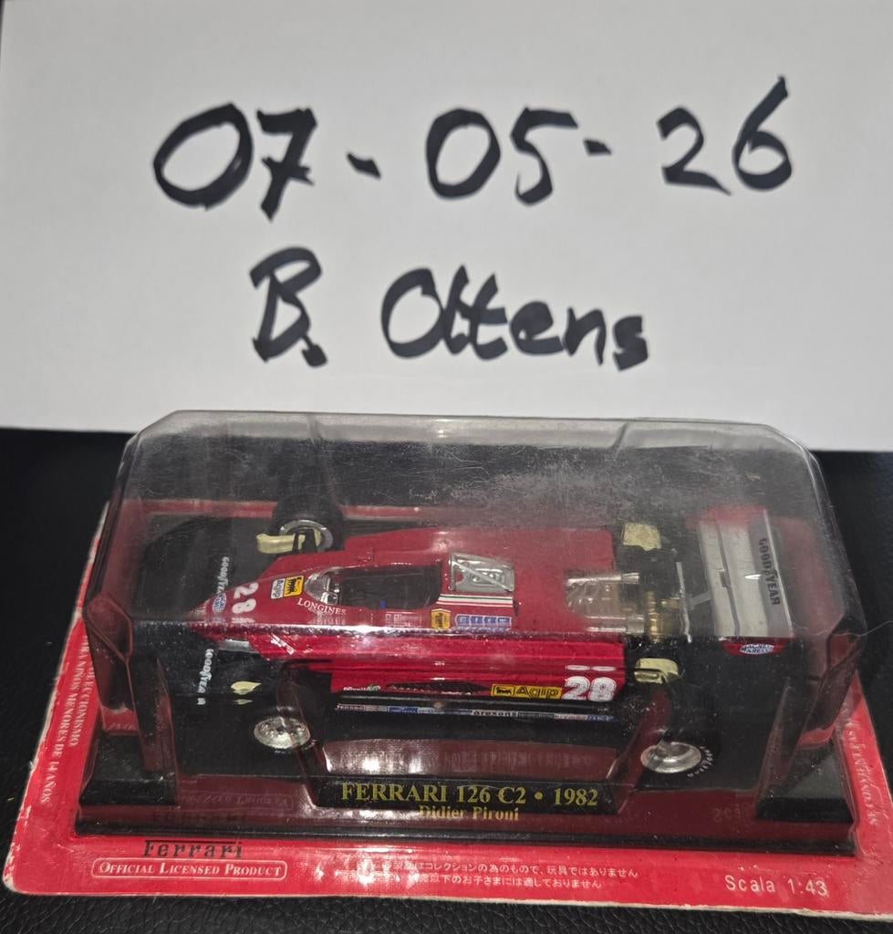 Ferrari 126 C2 1982 Didier Pironi schaalmodel 1:43, Hobby en Vrije tijd, Ophalen of Verzenden