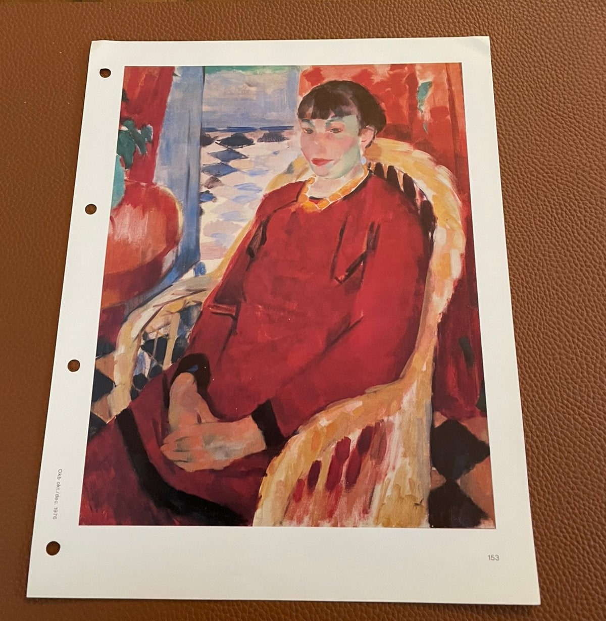 Rik Wouters Vrouw in het rood Kees Verwey Atelierinterieur, Ophalen of Verzenden