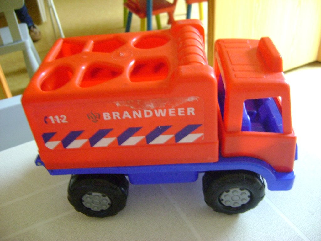 brandweer kiepauto 26lx16hoog zonder vormen, Ophalen of Verzenden, Zo goed als nieuw