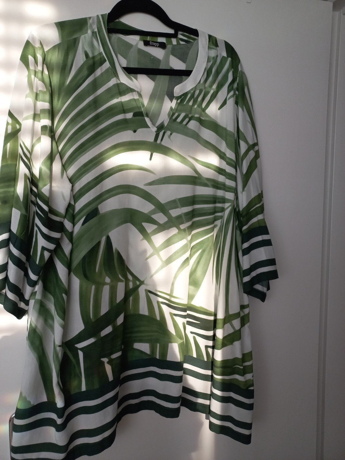 Frapp Tuniek met palmbladprint, maat 48/50, Frapp, Maat 46/48 (XL) of groter, Ophalen of Verzenden, Gedragen