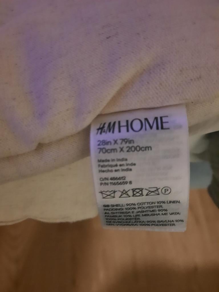 H&M Home Linnen Kussen Gebroken Wit 70x200cm, Huis en Inrichting, Woonaccessoires | Kussens, Ophalen, Wit