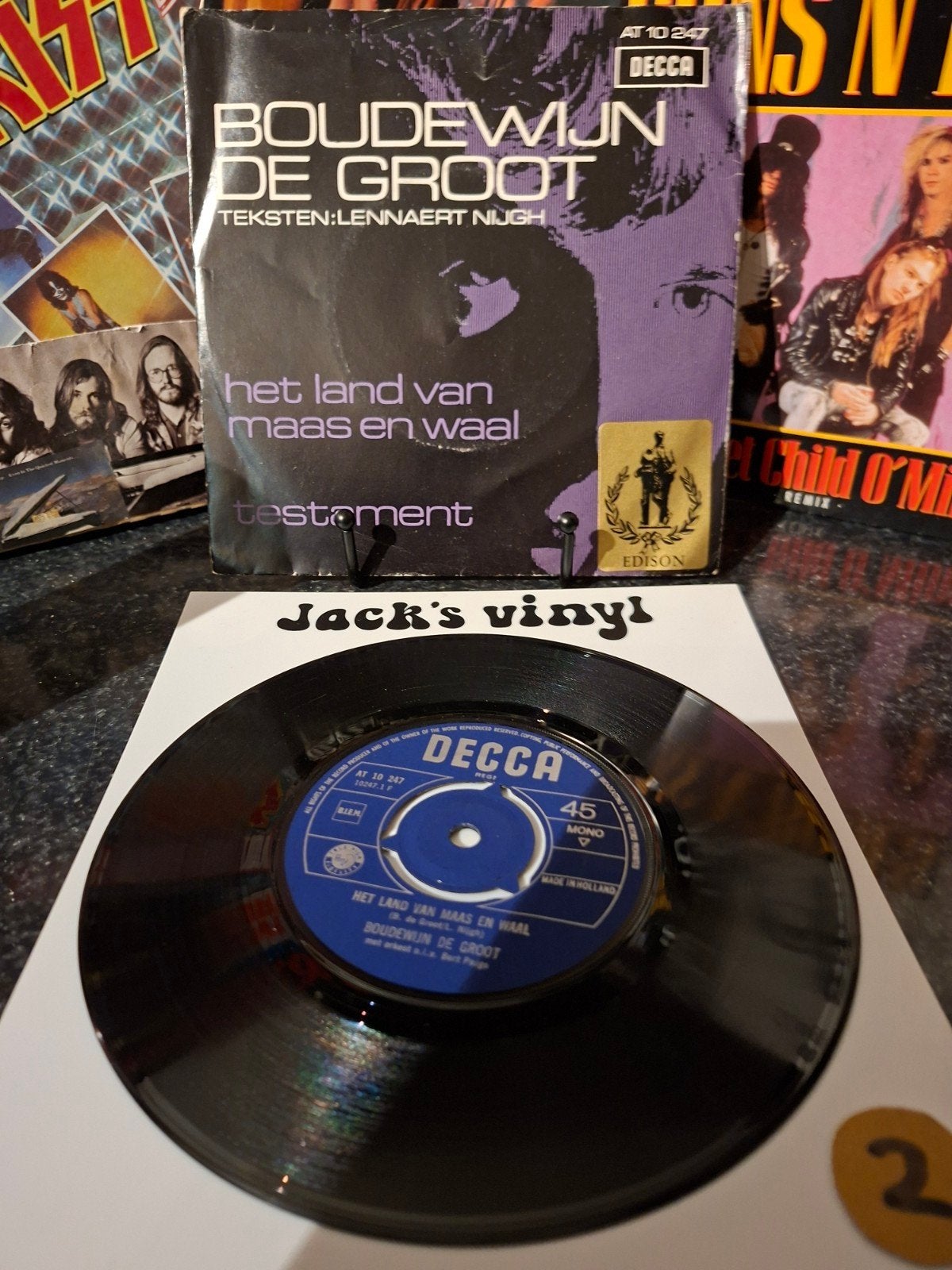 Boudewijn de Groot - Het Land van Maas en Waal 1967/2, Cd's en Dvd's, Gebruikt, 7 inch, Ophalen of Verzenden, Fotohoes