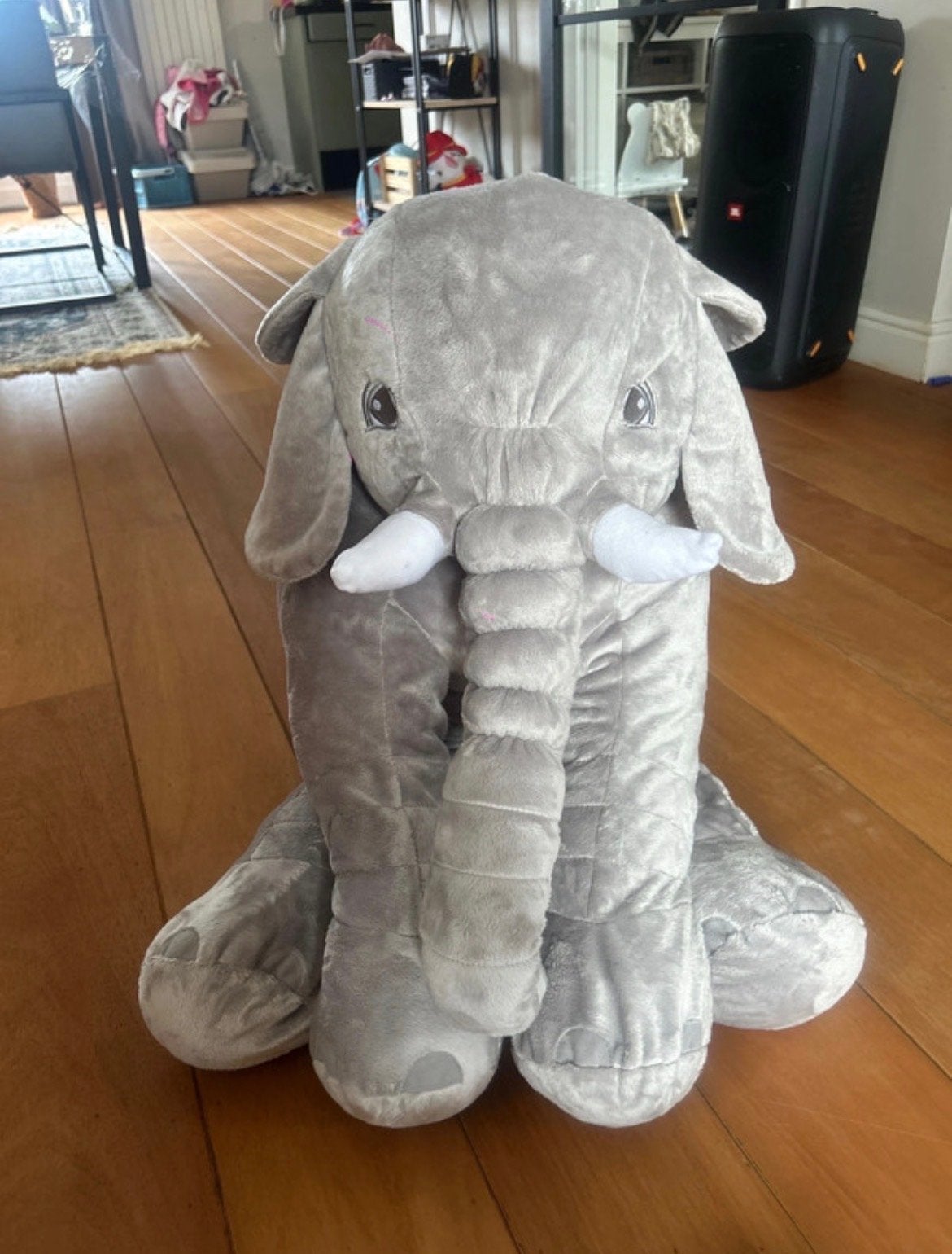 Grote zachte olifant knuffel - 60 cm hoog, Grijs, Nieuw, Ophalen of Verzenden, Middelgroot (20 tot 80 cm)