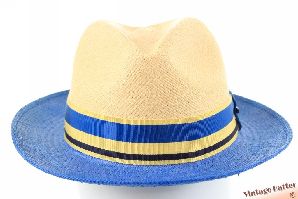 Zomerhoed Stetson Player Panama blauw creme 55-56 & 57 Nieuw, Stetson, Hoed, Nieuw, Ophalen of Verzenden