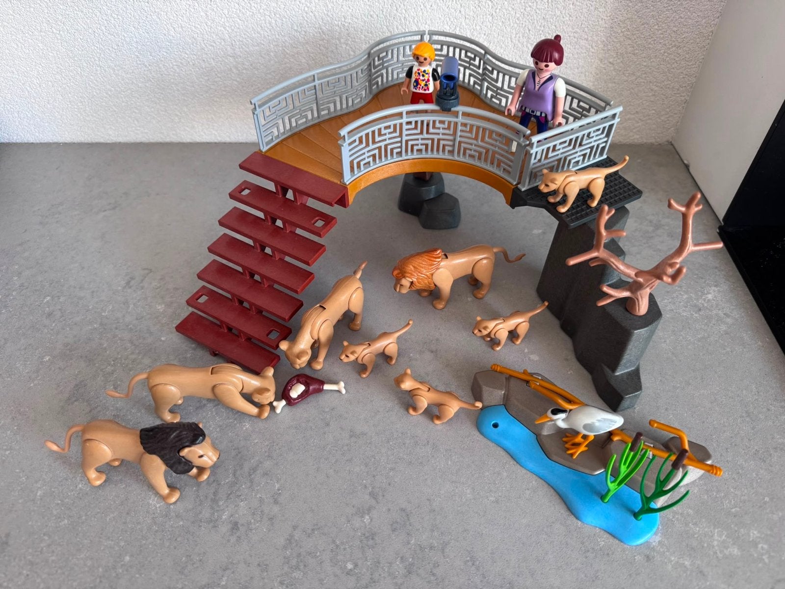 Playmobil Leeuwenverblijf met Familie en Observatieplatform, Kinderen en Baby's, Speelgoed | Playmobil, Wild life, Gebruikt, Complete set