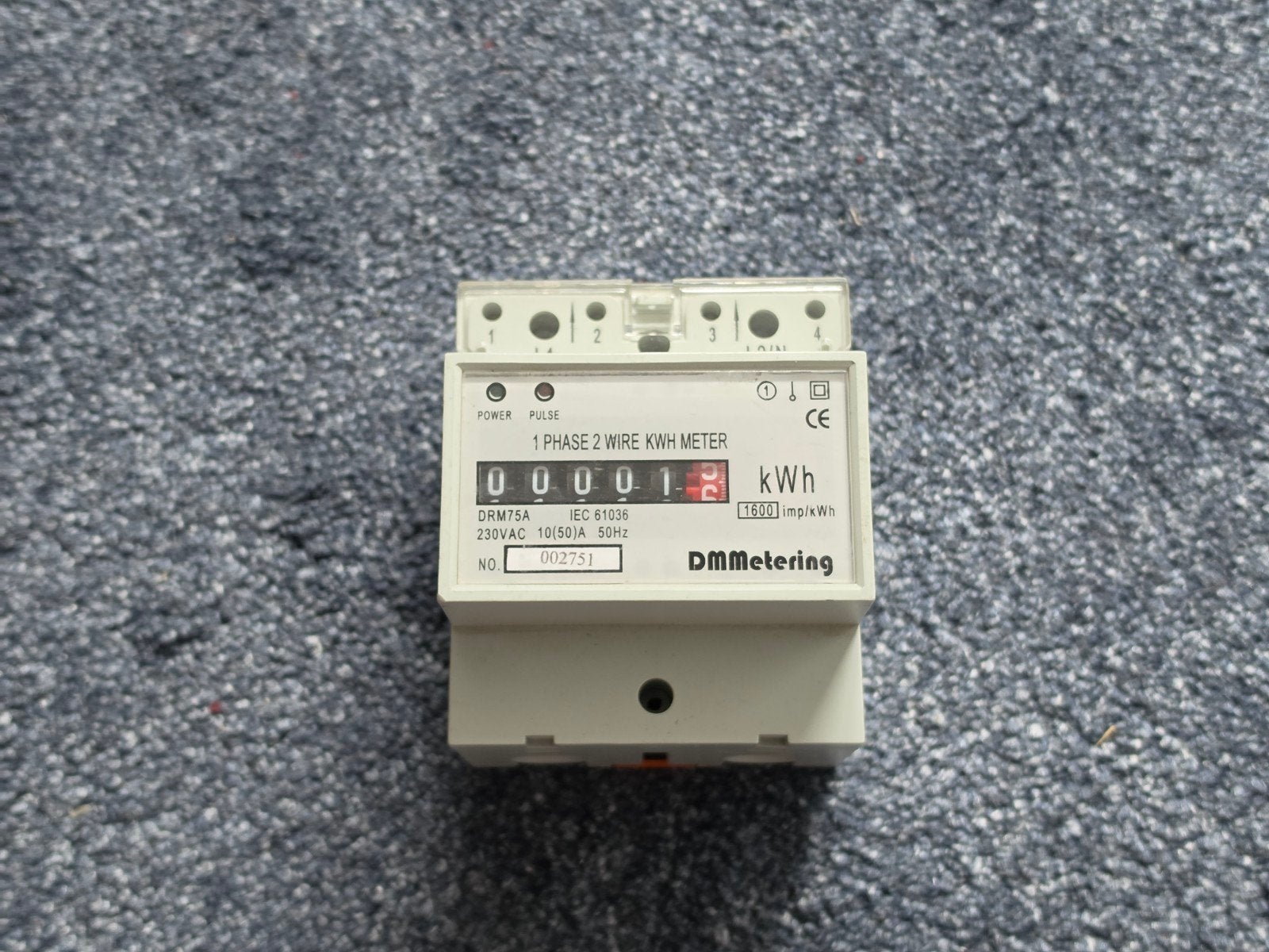 DMMetering DRM75A kWh-meter, Ophalen of Verzenden, Gebruikt, Overige merken, Overige typen
