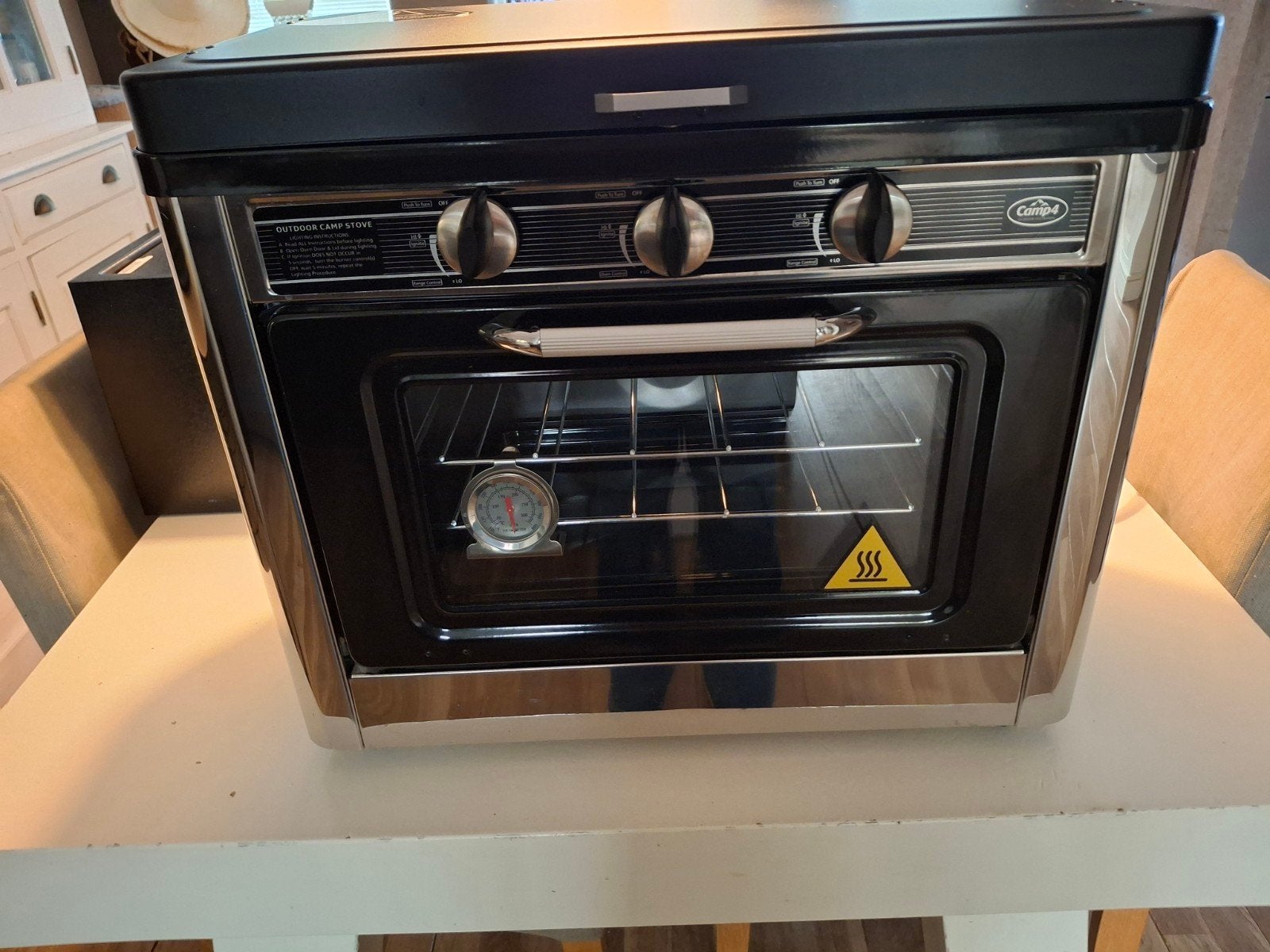 Complete Camp4 Camping Oven & Gasfles Set (Zo Goed Als Nieuw, Witgoed en Apparatuur, Ophalen, 45 tot 50 cm, Overige merken, Zo goed als nieuw