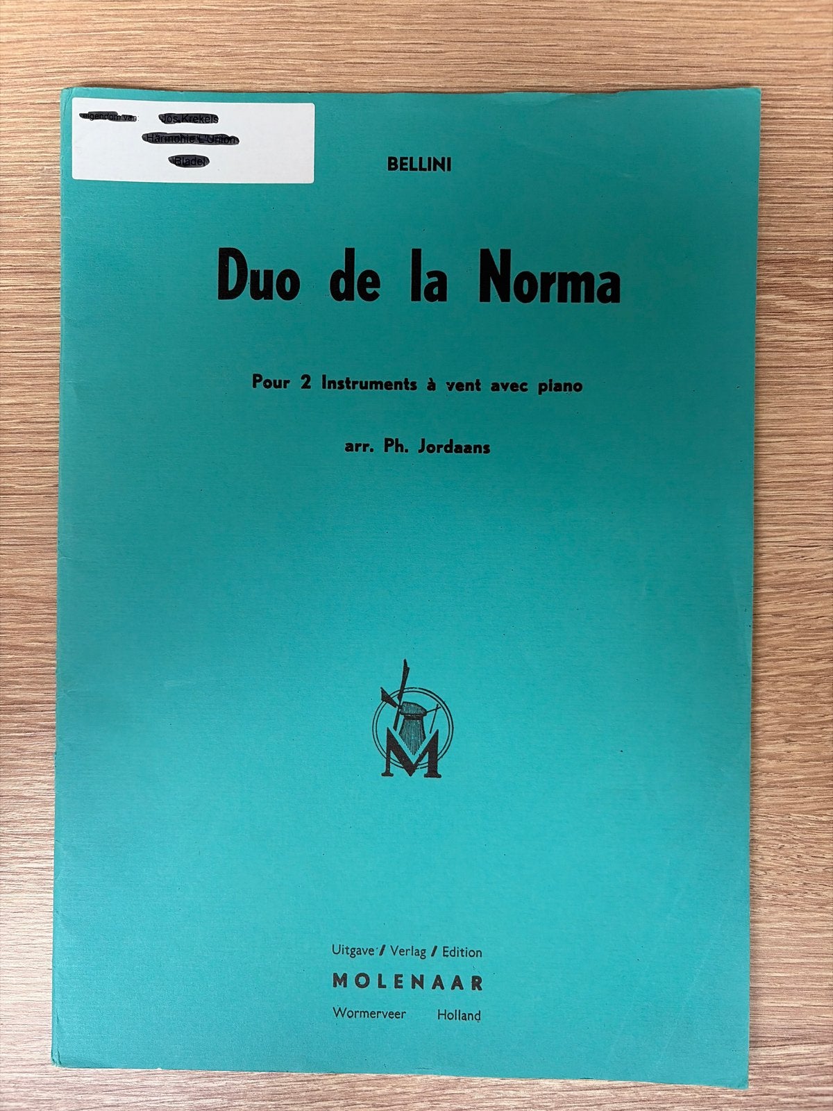 Bellini - Duo de la Norma (2 blaasinstrumenten & piano), Gebruikt, Klassiek, Artiest of Componist, Overige instrumenten