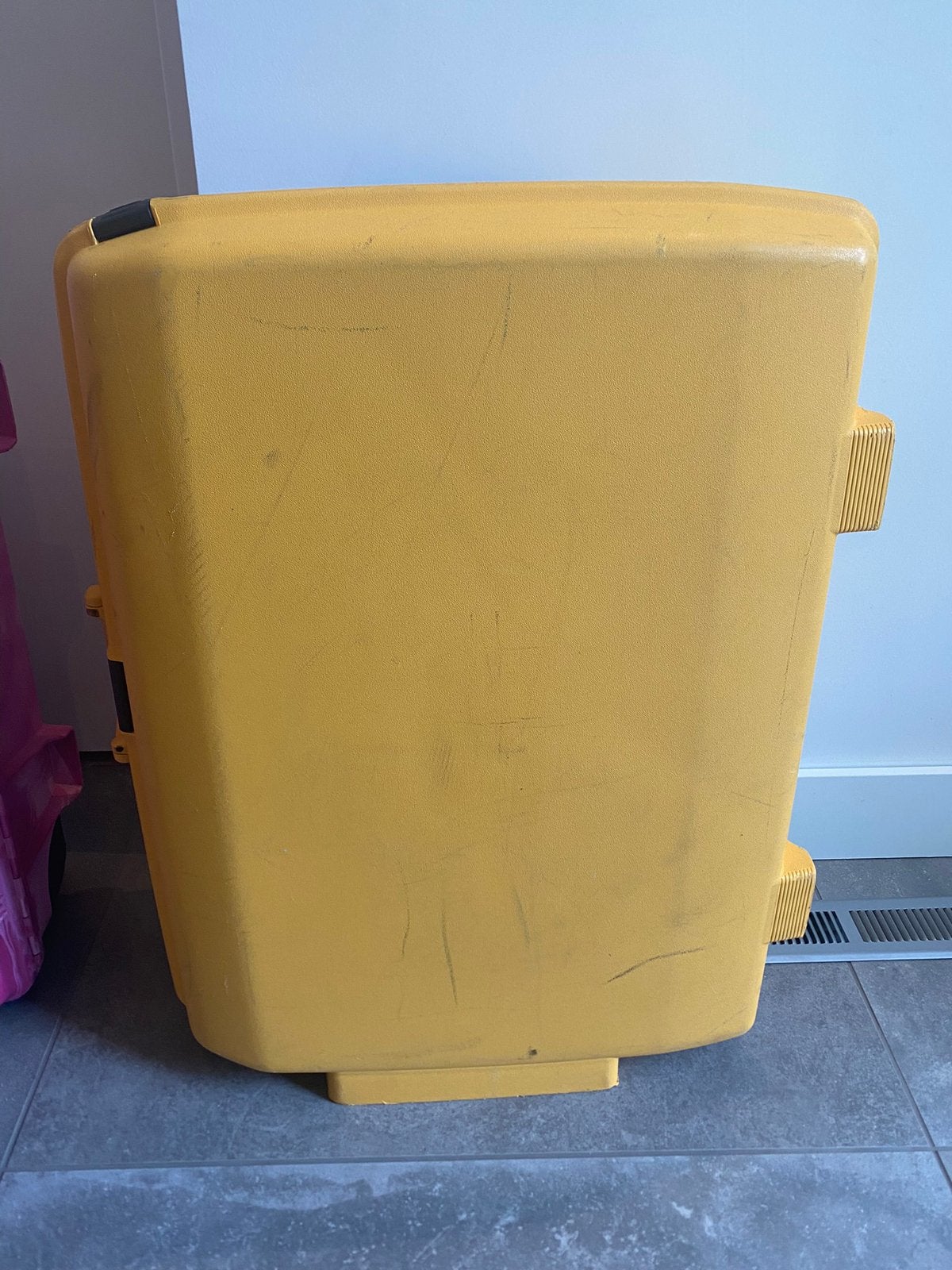 Gele Samsonite koffer, Gebruikt, Hard kunststof, 70 cm of meer, 55 cm of meer