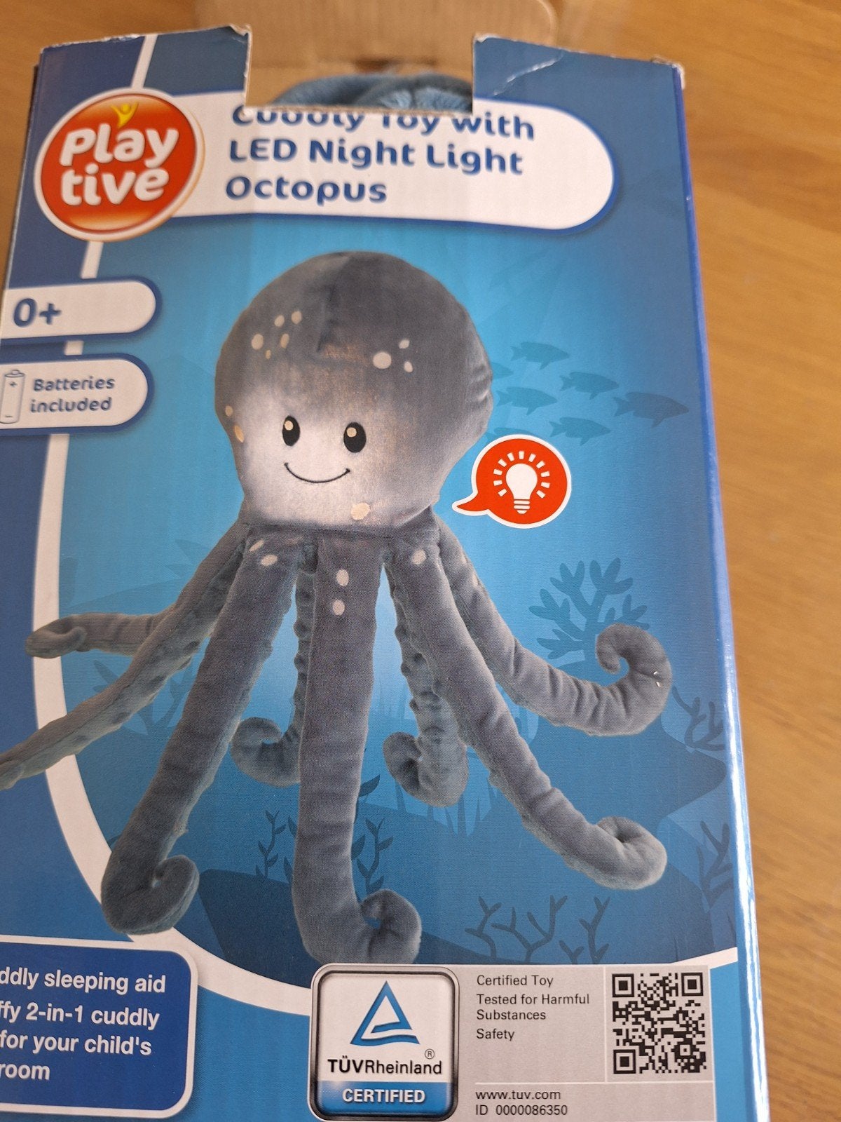 Nieuwe knuffel octopus met led verlichting, Kinderen en Baby's, Speelgoed | Knuffels en Pluche, Ophalen of Verzenden, Nieuw, Overige typen
