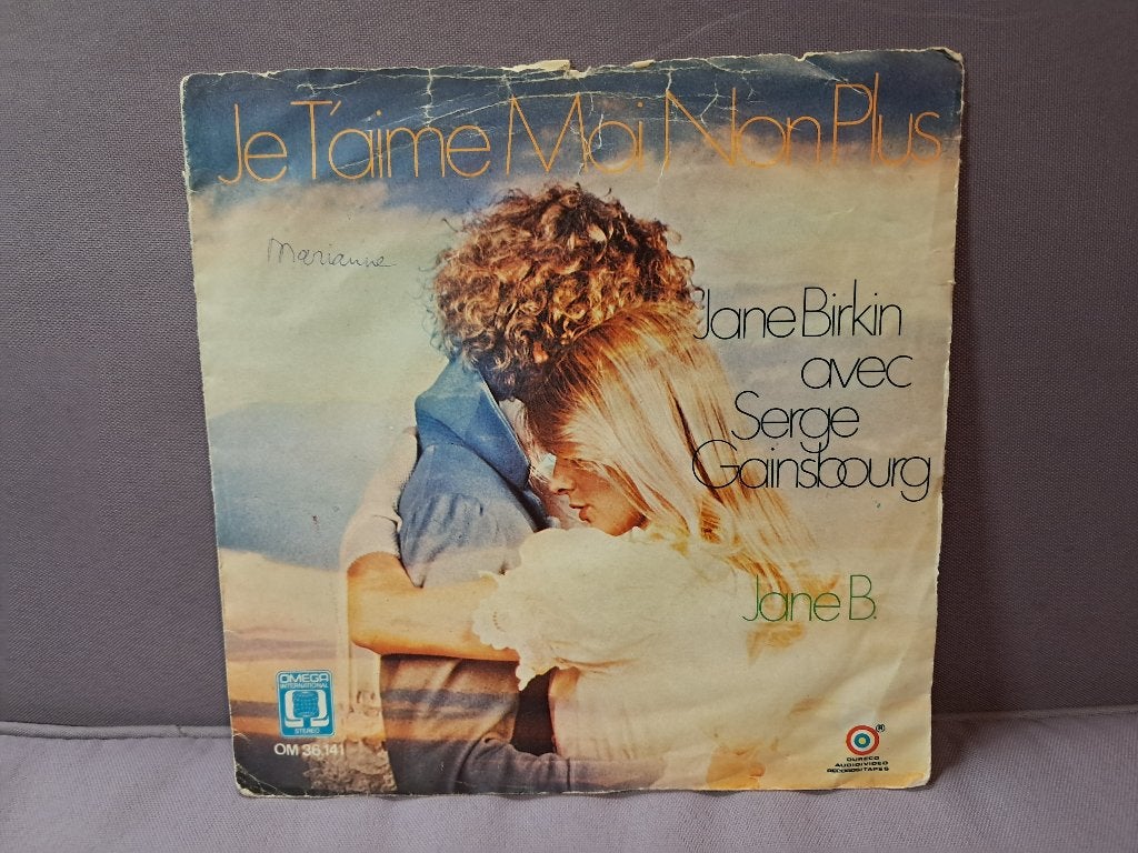45t. Jane Birkin Serge Gainsbourg Je T'aime Moi Non Plus. ex, Cd's en Dvd's, Vinyl Singles, Gebruikt, 7 inch, Ophalen of Verzenden