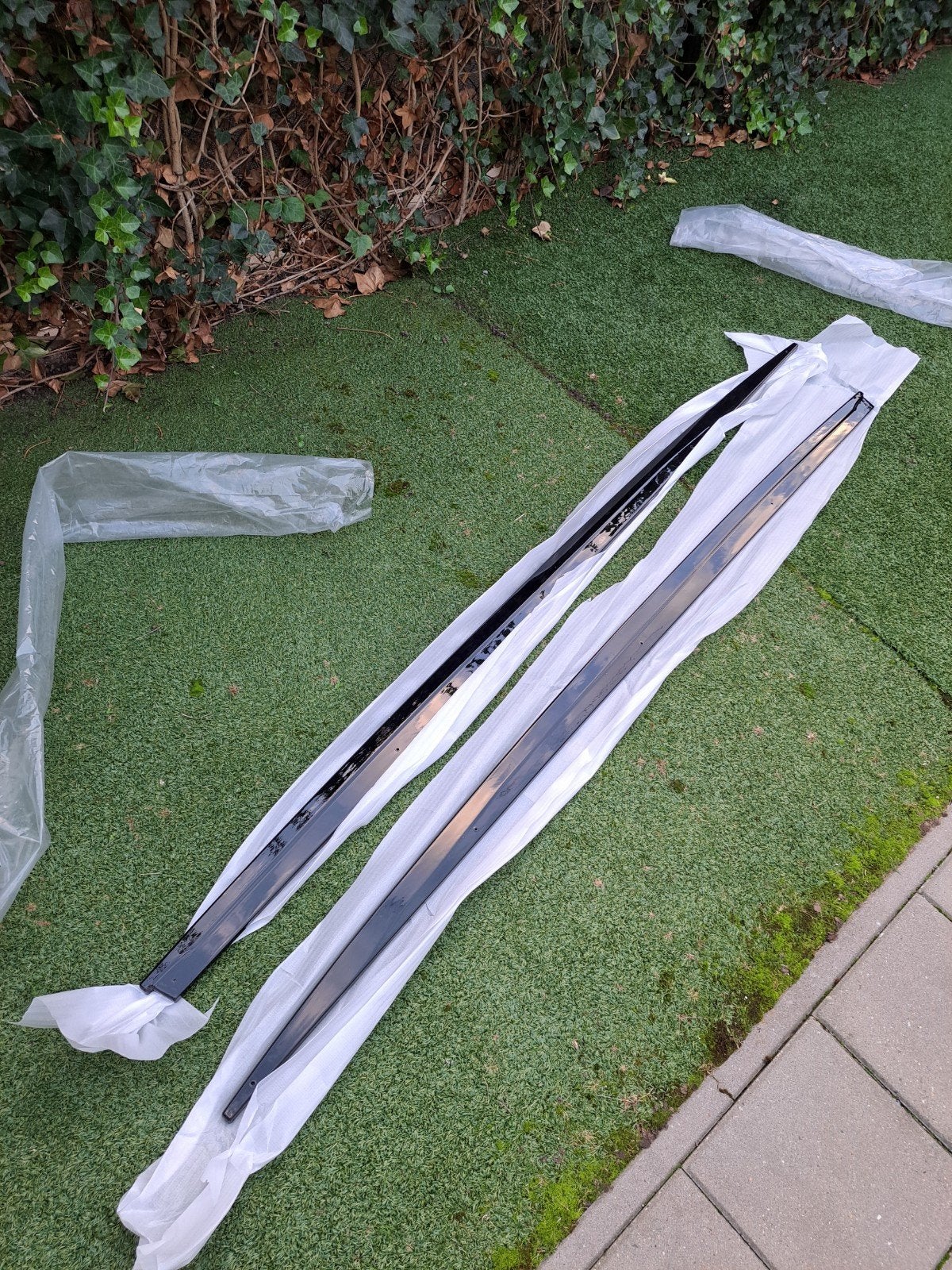 BMW F30 F31 Hoogglans Zwart Side Skirt Lip/Extender, Ophalen, Voor, Nieuw, Bumper
