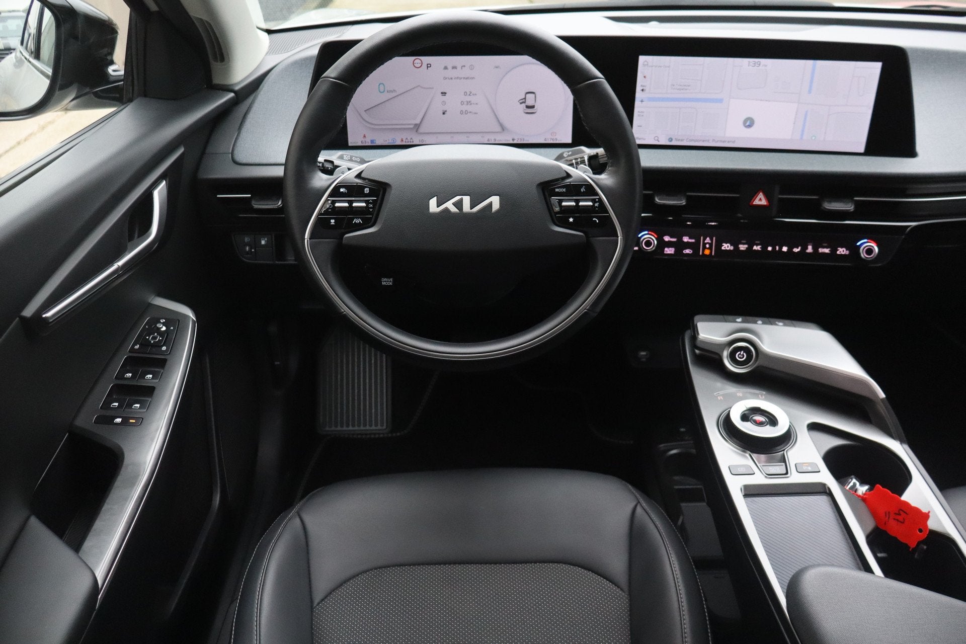Kia Ev6 Light Edition 58 kWh SOH 100% - NL- Auto! Stoel+Stuu, Auto's, Gebruikt, 750 kg, Leder en Stof, Wit
