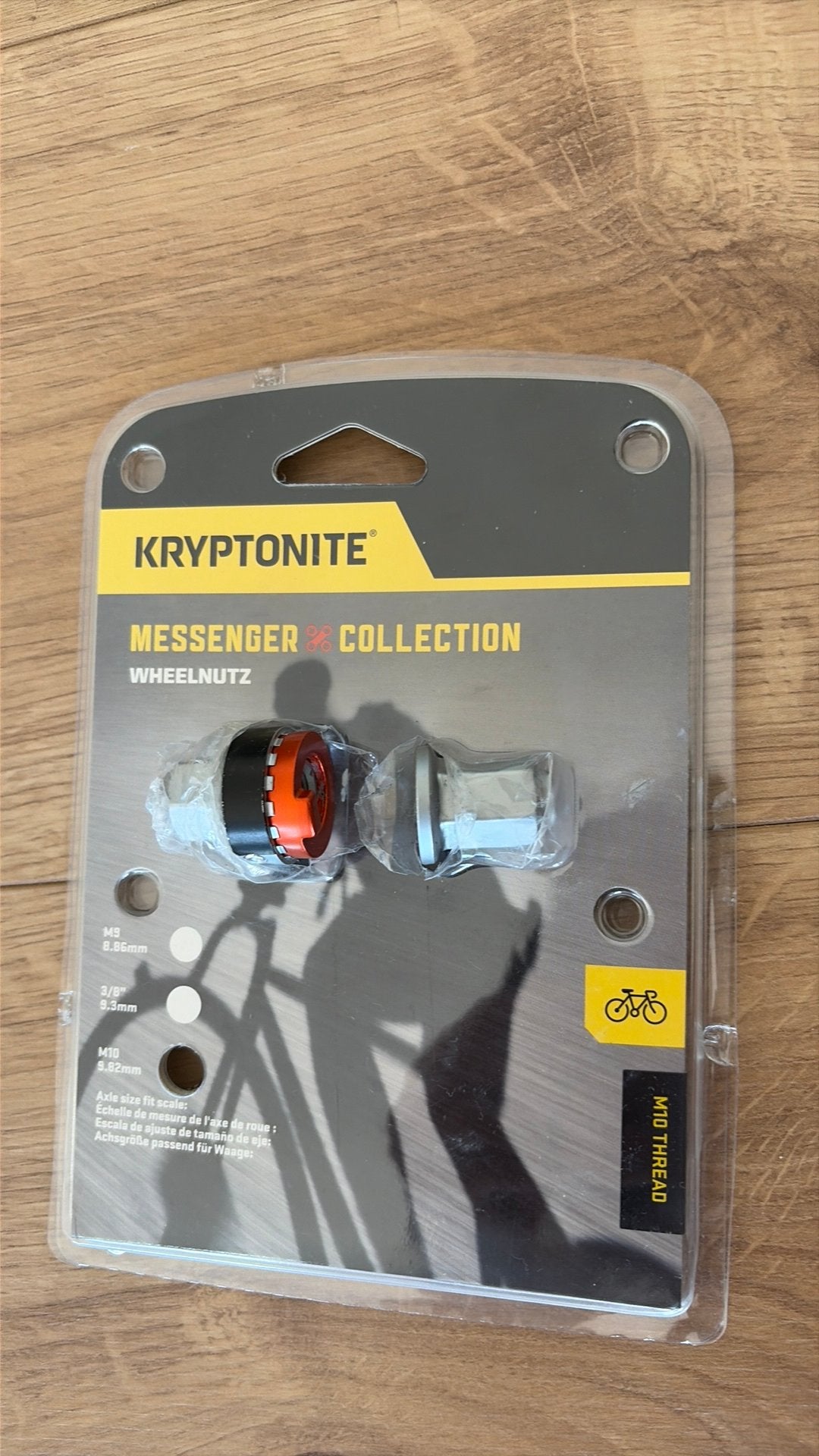 Kryptonite wheelnutz M10 (9.82mm), Ophalen of Verzenden, Zo goed als nieuw, Slot