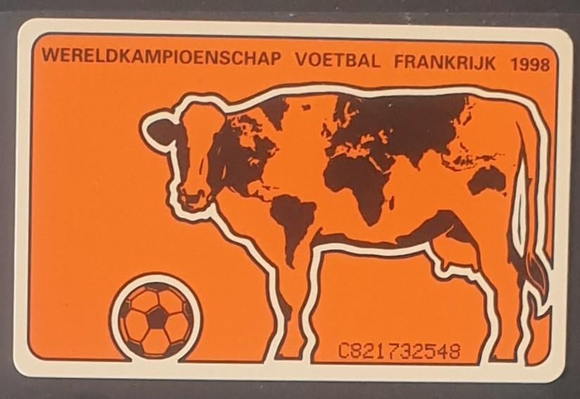 Telefoonkaart WK Voetbal Frankrijk 1998 ongebruikt, Verzamelen, Telefoonkaarten, Ophalen of Verzenden, Nederland