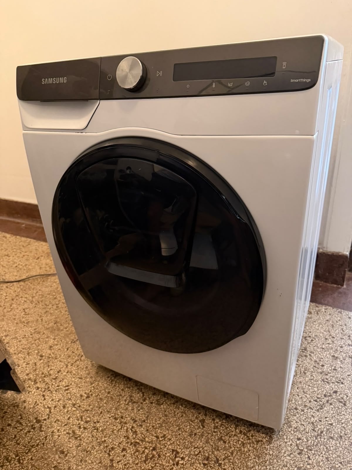 Samsung Wasmachine & Droger Combinatie WD80T554ABT, Witgoed en Apparatuur, 8 tot 10 kg, Ophalen, Zo goed als nieuw, 85 tot 90 cm
