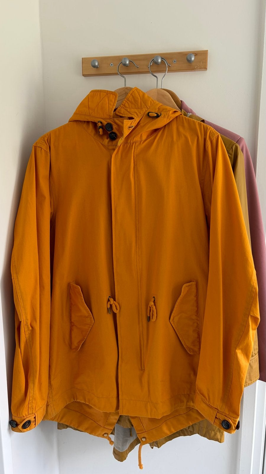 Scotch & Soda Parka - Geel/Oranje met Camouflage Voering, Kleding | Heren, Jassen | Zomer, Ophalen of Verzenden, Gedragen, Maat 48/50 (M)