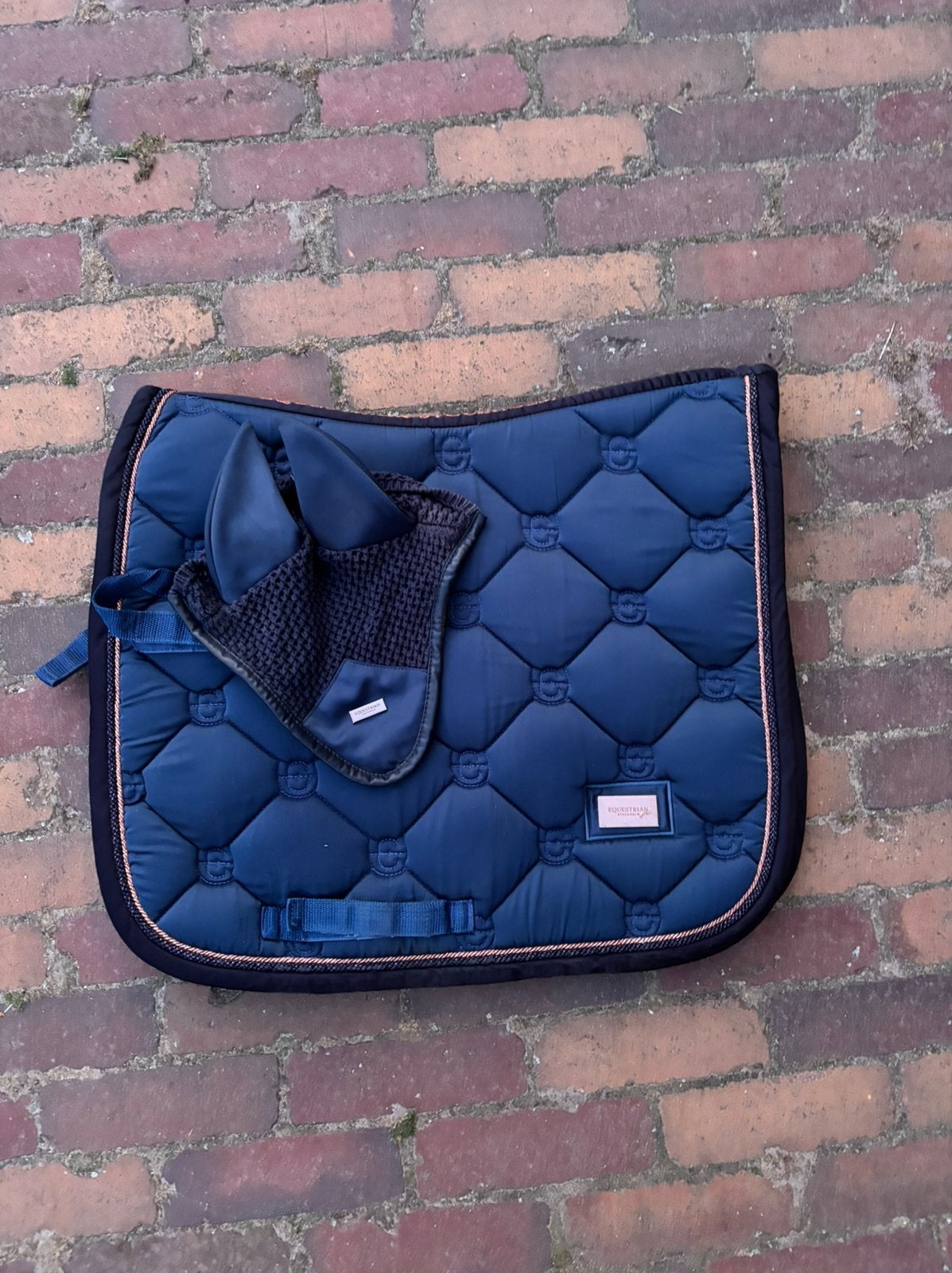 Equestrian stockholm dekje + oornetje, Dieren en Toebehoren, Ophalen of Verzenden, Zo goed als nieuw