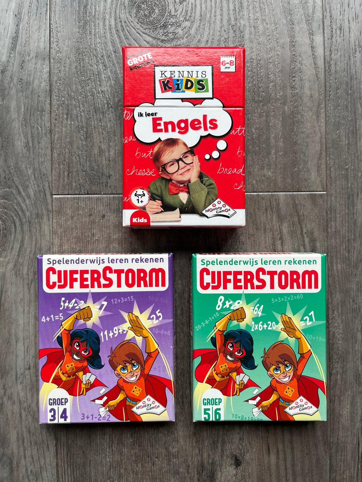 3 Educatieve spelletjes: Engels en Cijferstorm (nieuw), Ophalen of Verzenden, Nieuw, Taal en Lezen