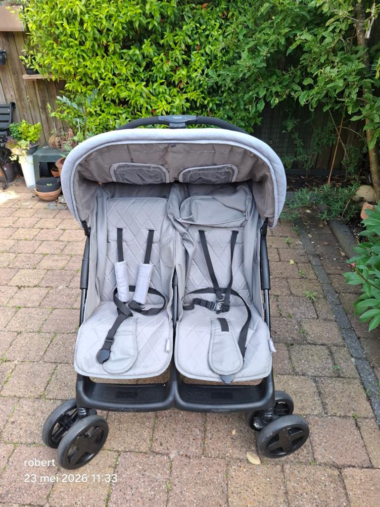 Duo buggy., Ophalen, Gebruikt, Regenhoes