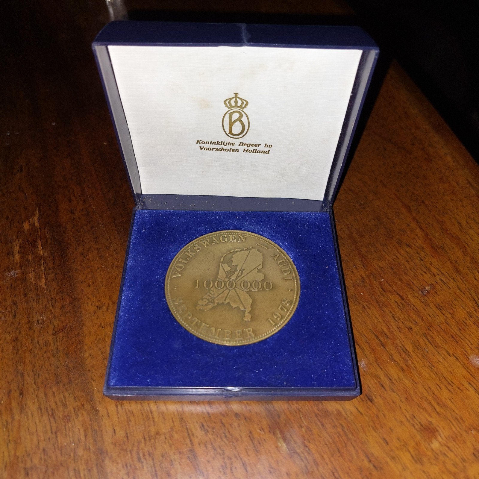 Bronzen VW / Audi penning., Ophalen of Verzenden, Brons, Nederland