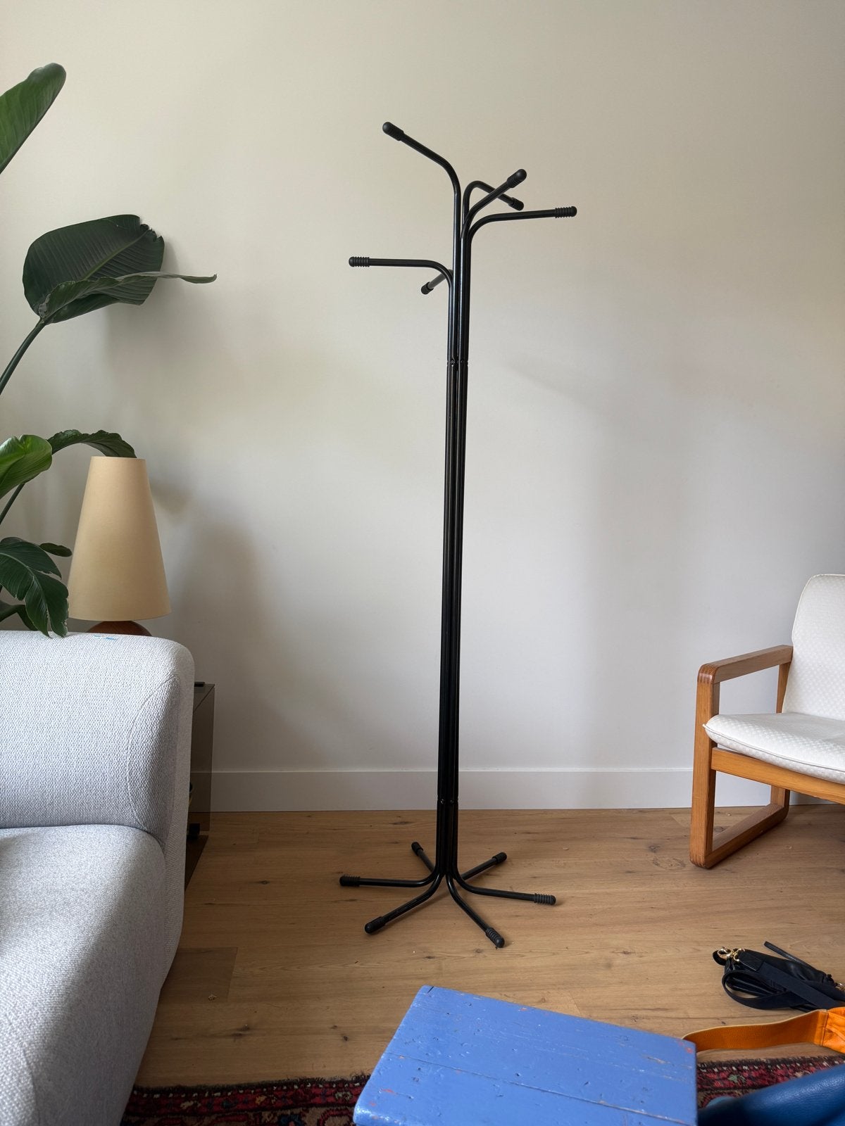 Vintage zwarte IKEA Rigg staande kapstok, Tord Björklund., Huis en Inrichting, Woonaccessoires | Kapstokken, Gebruikt, Ophalen of Verzenden