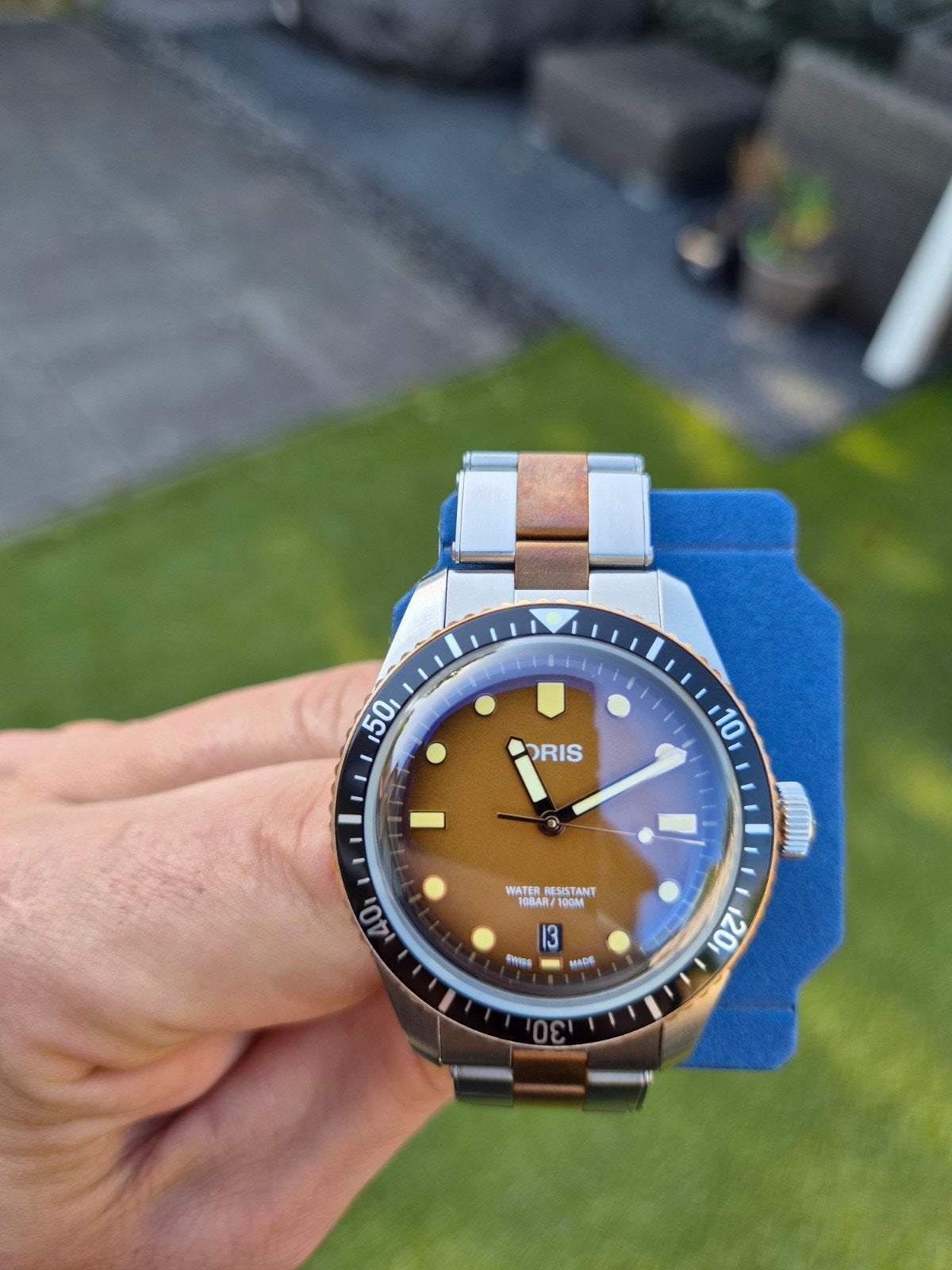 oris 65 diver brons/steel, Ophalen of Verzenden, Zo goed als nieuw, Staal, Overige merken