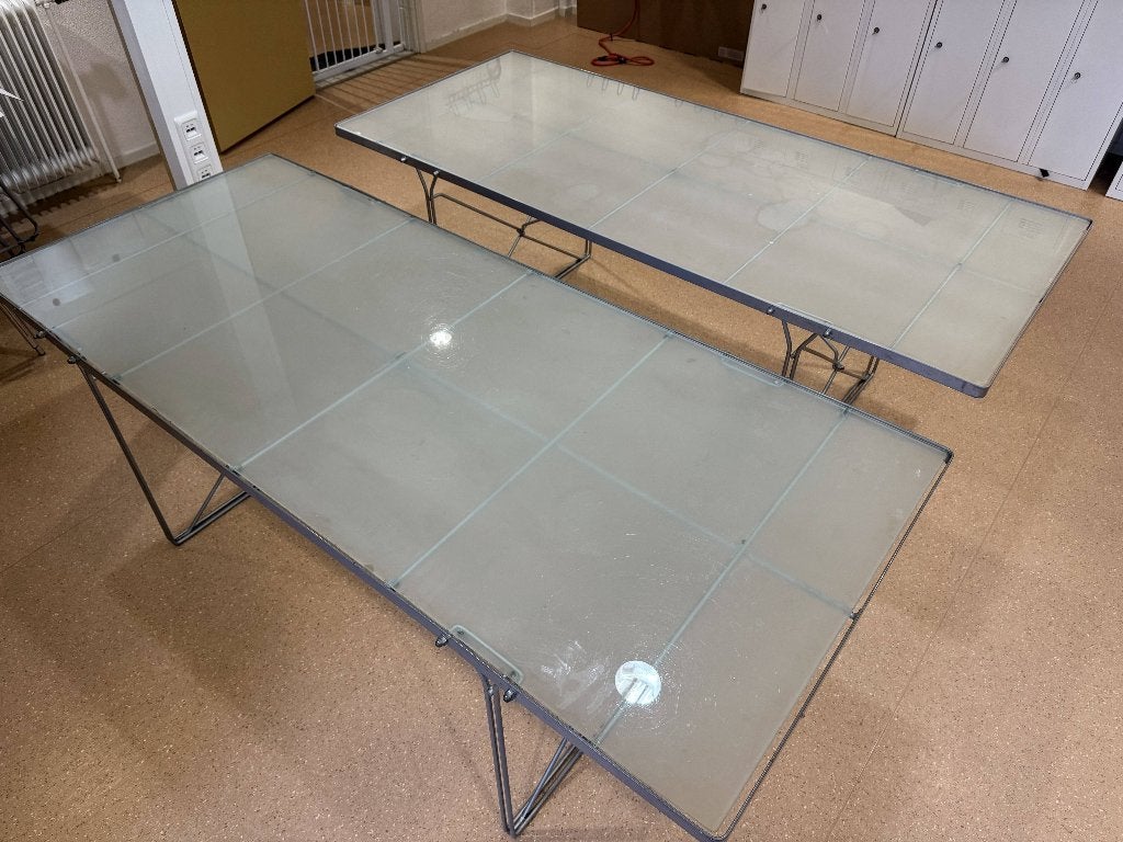 * UPDATE * - 2x IKEA 'MOMENT' tafel - Niels Gammelgaard, Ophalen, Gebruikt, Glas, 75 cm of meer