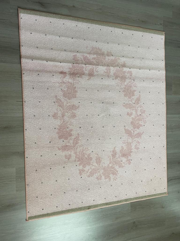IKEA Raring Vloerkleed Lichtroze met Bloemenpatroon, Ophalen, Gebruikt, 100 tot 150 cm, 150 tot 200 cm