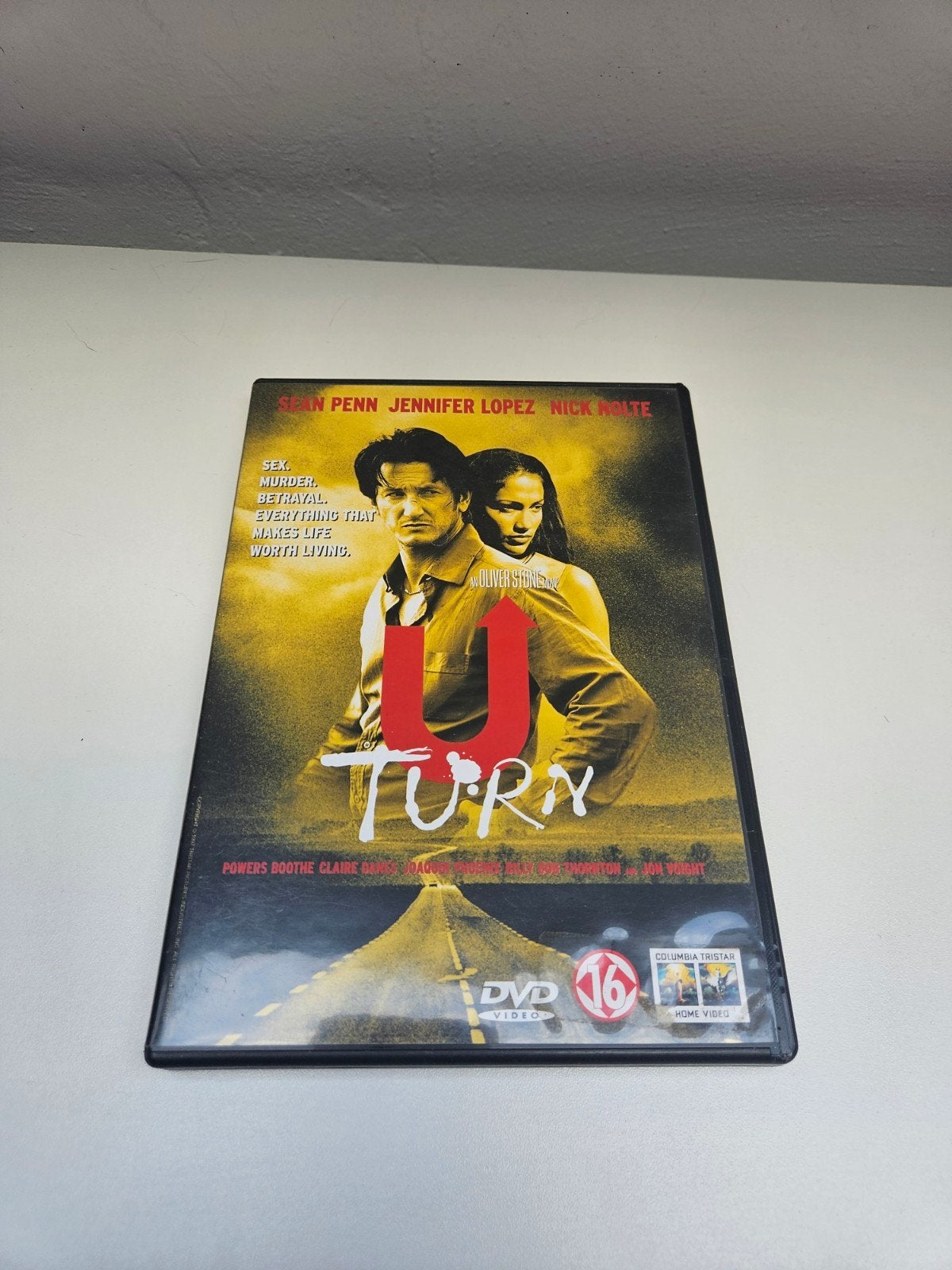 U Turn DVD - Sean Penn, Jennifer Lopez, Nick Nolte, Psychologische thriller, Gebruikt, Vanaf 16 jaar, Frans