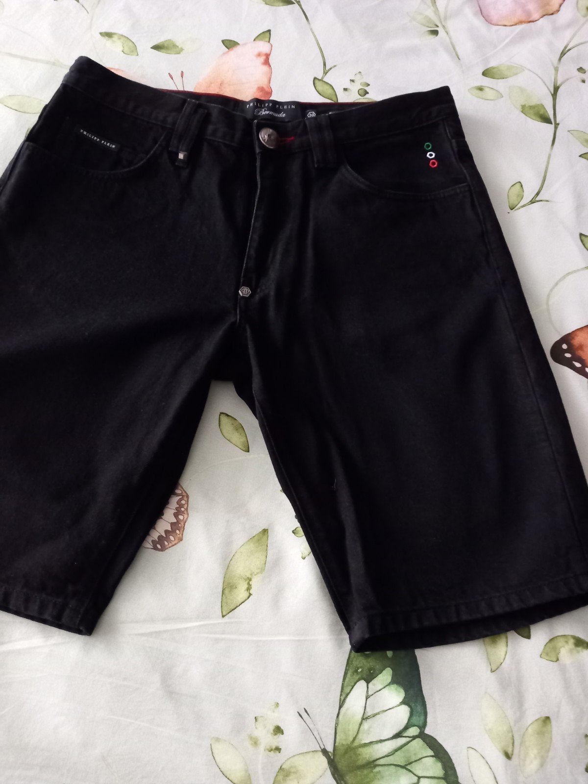 PHILIPP PLEIN Bermuda 30, Maat 38/40 (M), Kort, Zwart, Ophalen of Verzenden
