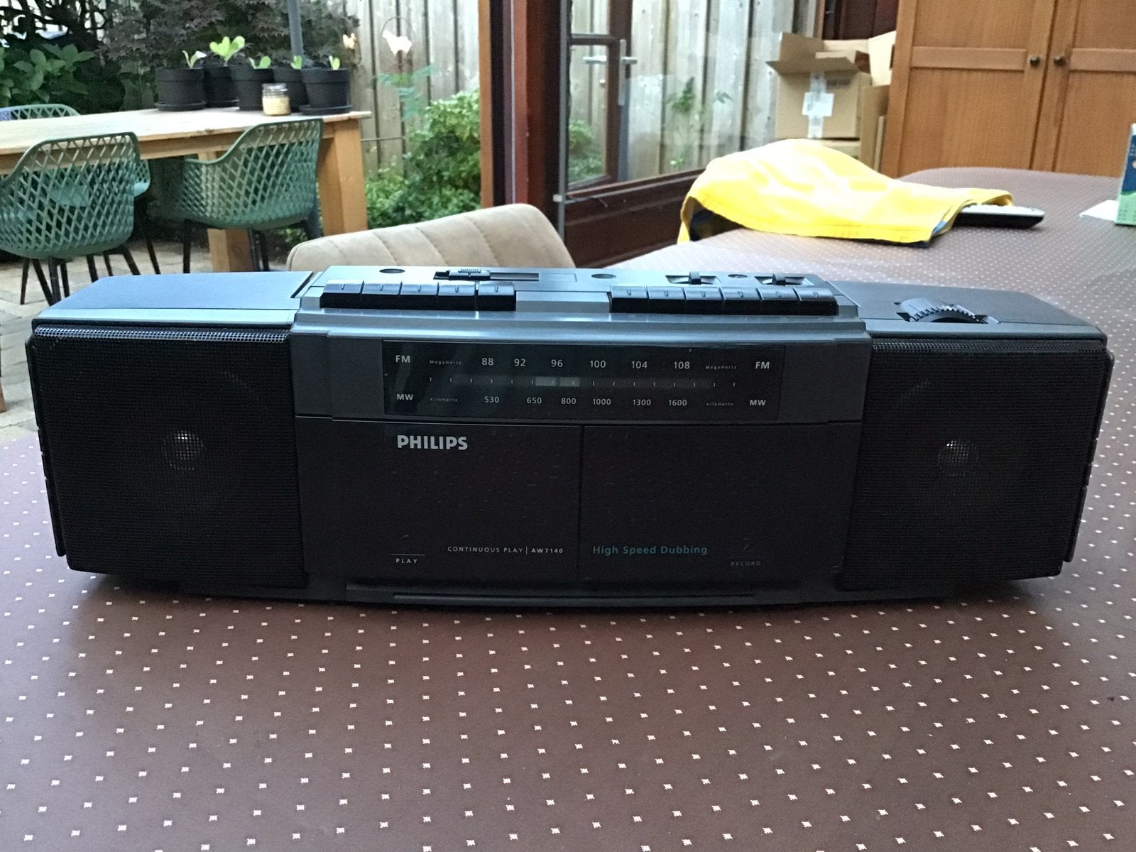 Radio met dubbele cassette Philips, Ophalen of Verzenden, Zo goed als nieuw