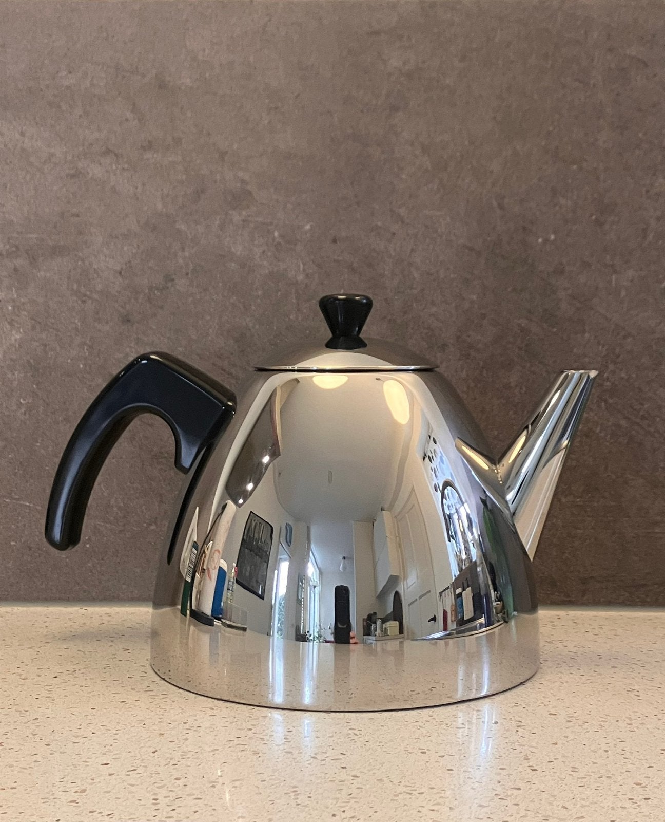 Bredemeijer Minuet theepot - 1,2ltr. z.g.a.n., Theepot/fluitketel, Bredemeijer, Zilver, Ophalen of Verzenden