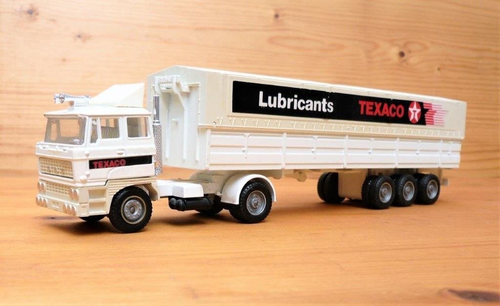 Solido Daf 2800 trekker huif oplegger Texaco Lubricants 1/58, Ophalen of Verzenden, Gebruikt, Bus of Vrachtwagen, Overige merken