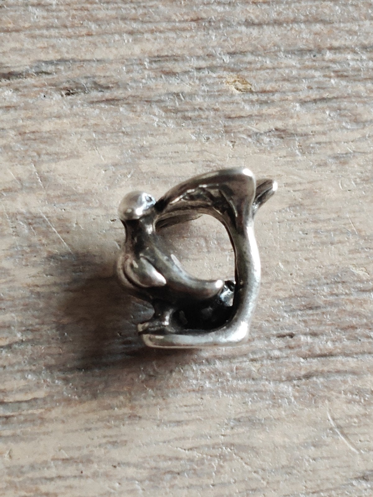 Trollbeads bedel 'Het Lelijke Eendje' - Zilver, Gebruikt, Ophalen of Verzenden, Trollbeads, 1 bedel
