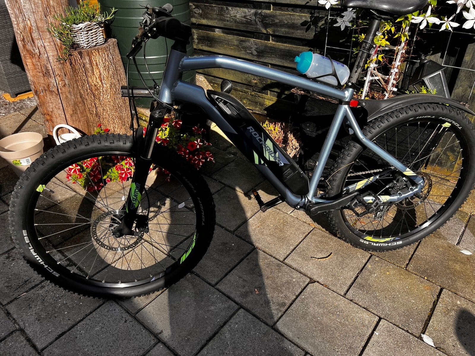 Rockrider E-ST 100 Elektrische Mountainbike, Hardtail, Heren, Zo goed als nieuw, Schijfrem
