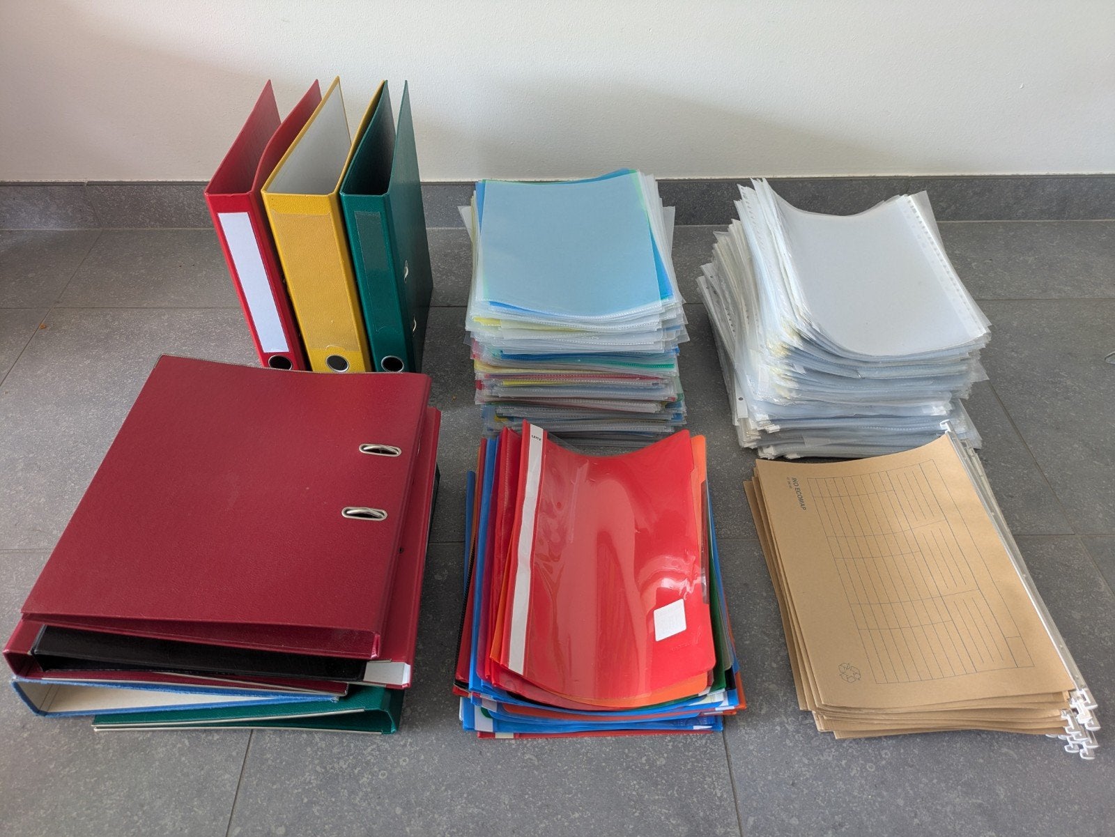 Grote partij ordners, insteekhoesjes en snelhechters, Ophalen