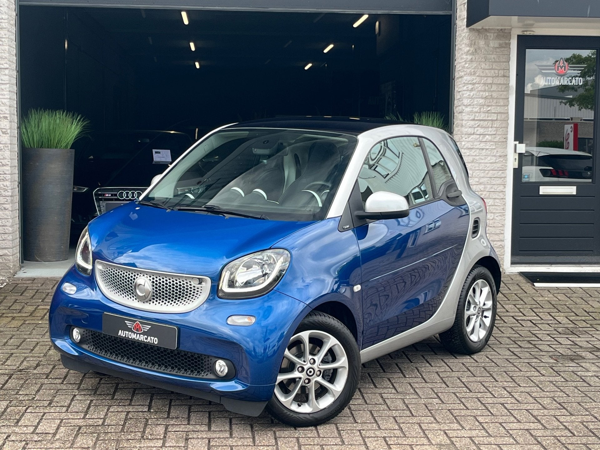 Smart Fortwo 1.0 Prime | Panoramadak | Leder | Stoelverwarmi, Auto's, Smart, Achterwielaandrijving, Gebruikt, Blauw, Handgeschakeld