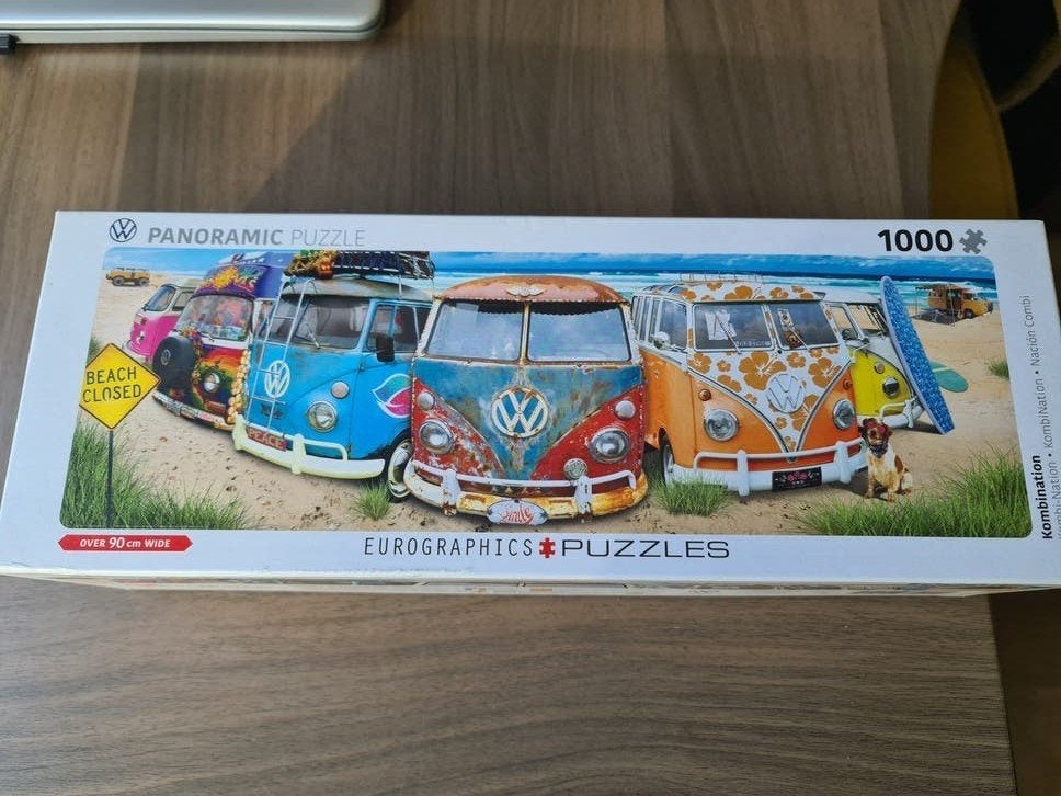 puzzel Volkswagenbusjes op rij,1000 stukjes, Ophalen of Verzenden, Nieuw